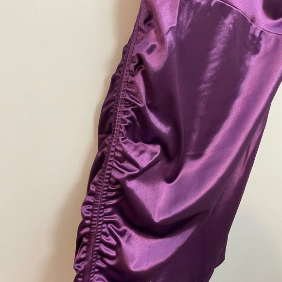 NWT Drawstring Sleeveless Backless Purple Mini Dress size M - Picture 5 of 8